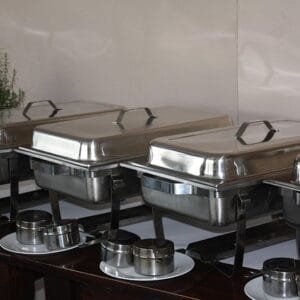 warming containers, silver, gastronomy, restaurant, chafing you