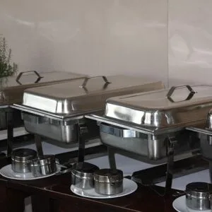 warming containers, silver, gastronomy, restaurant, chafing you
